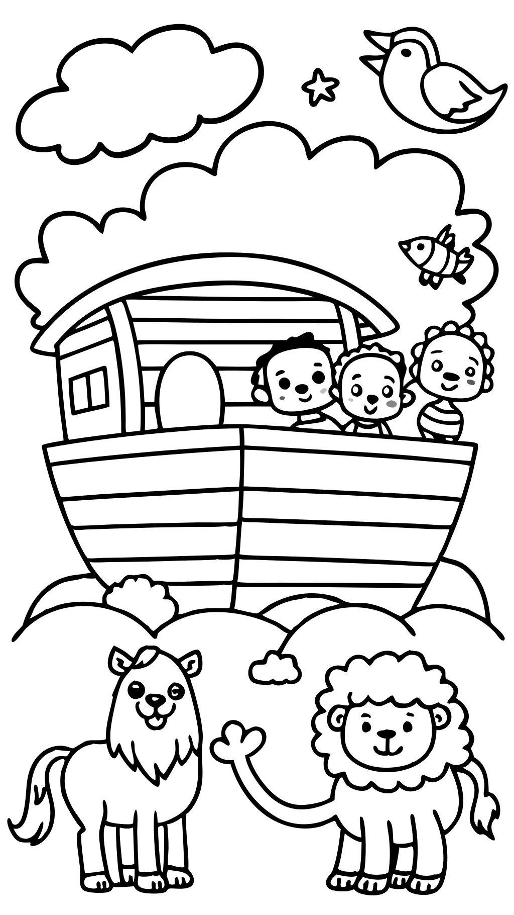 noah and the ark coloring page